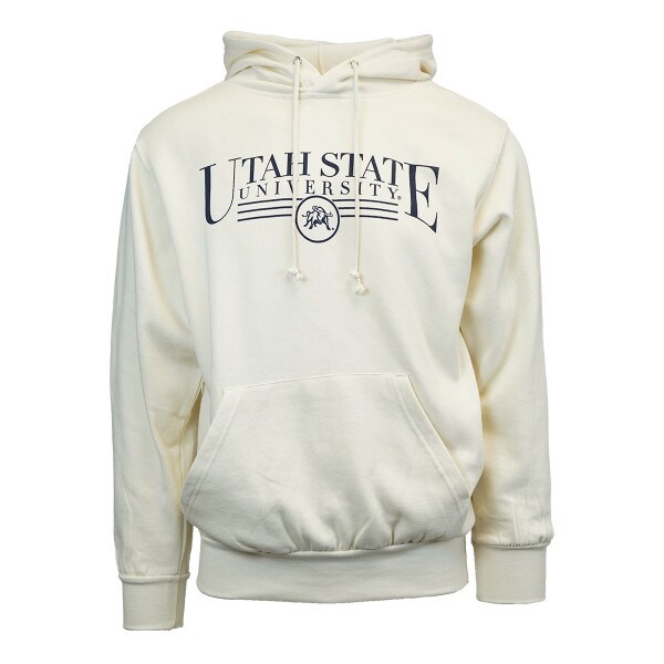 Utah State University Aggie Bull Off White Hoodie